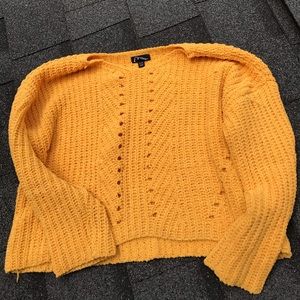 yellow knit sweater